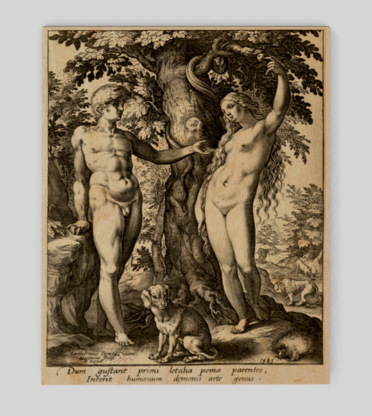 Adam and Eve and the Serpent, Hendrick Goltzius, 1585