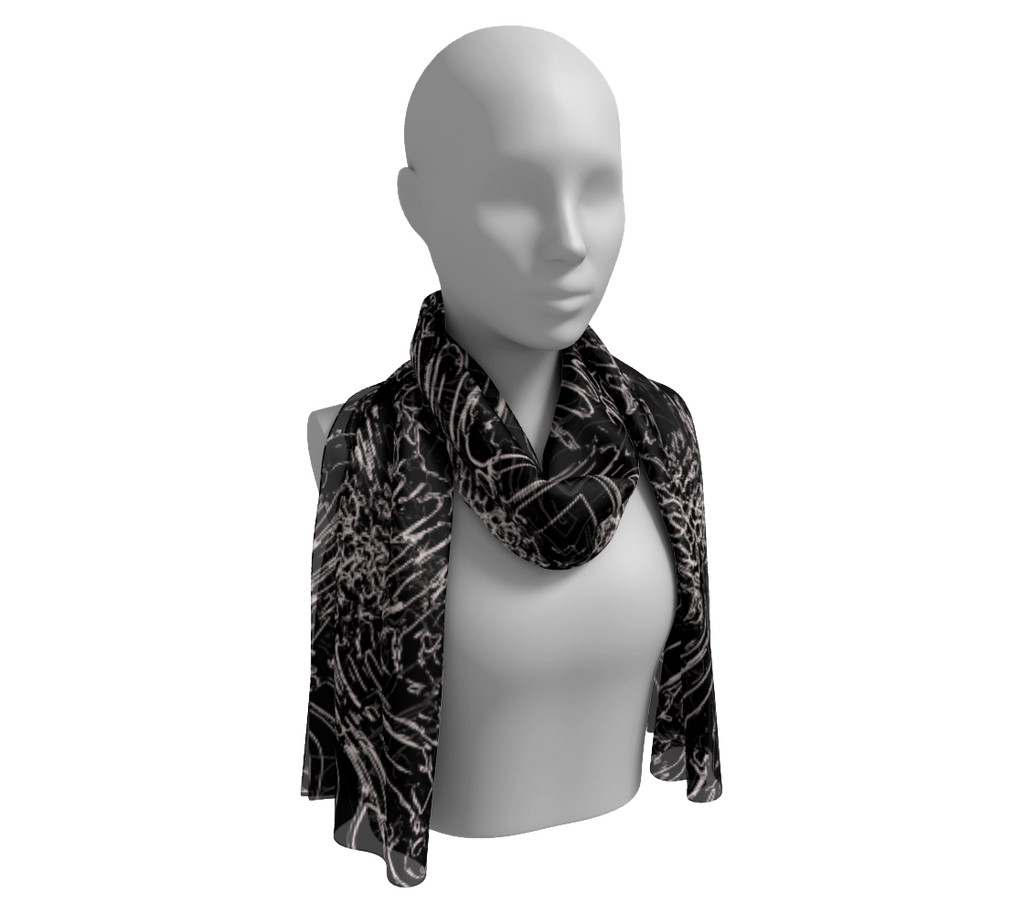 Galaxy Black-White Contour Scarf