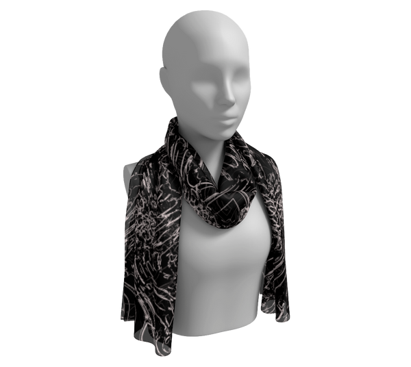 Galaxy Black-White Contour Scarf