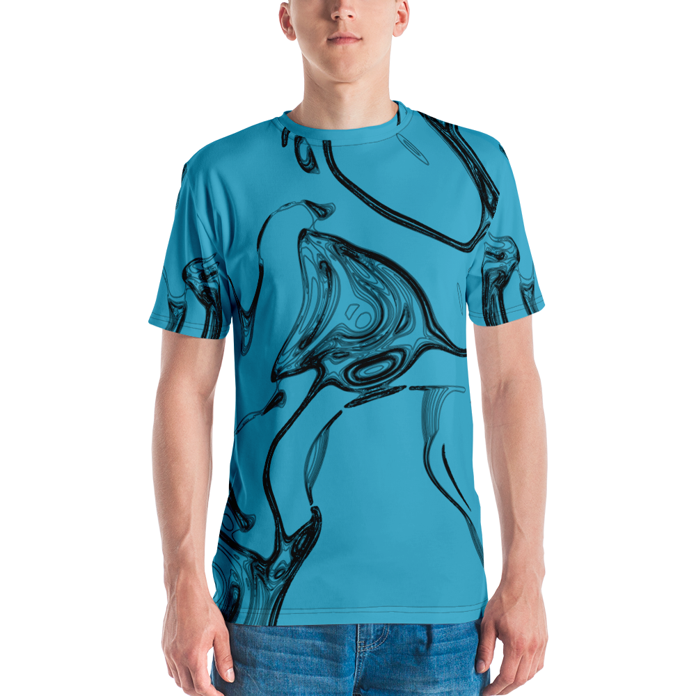 Vindico Lines Black Blue Crew Neck