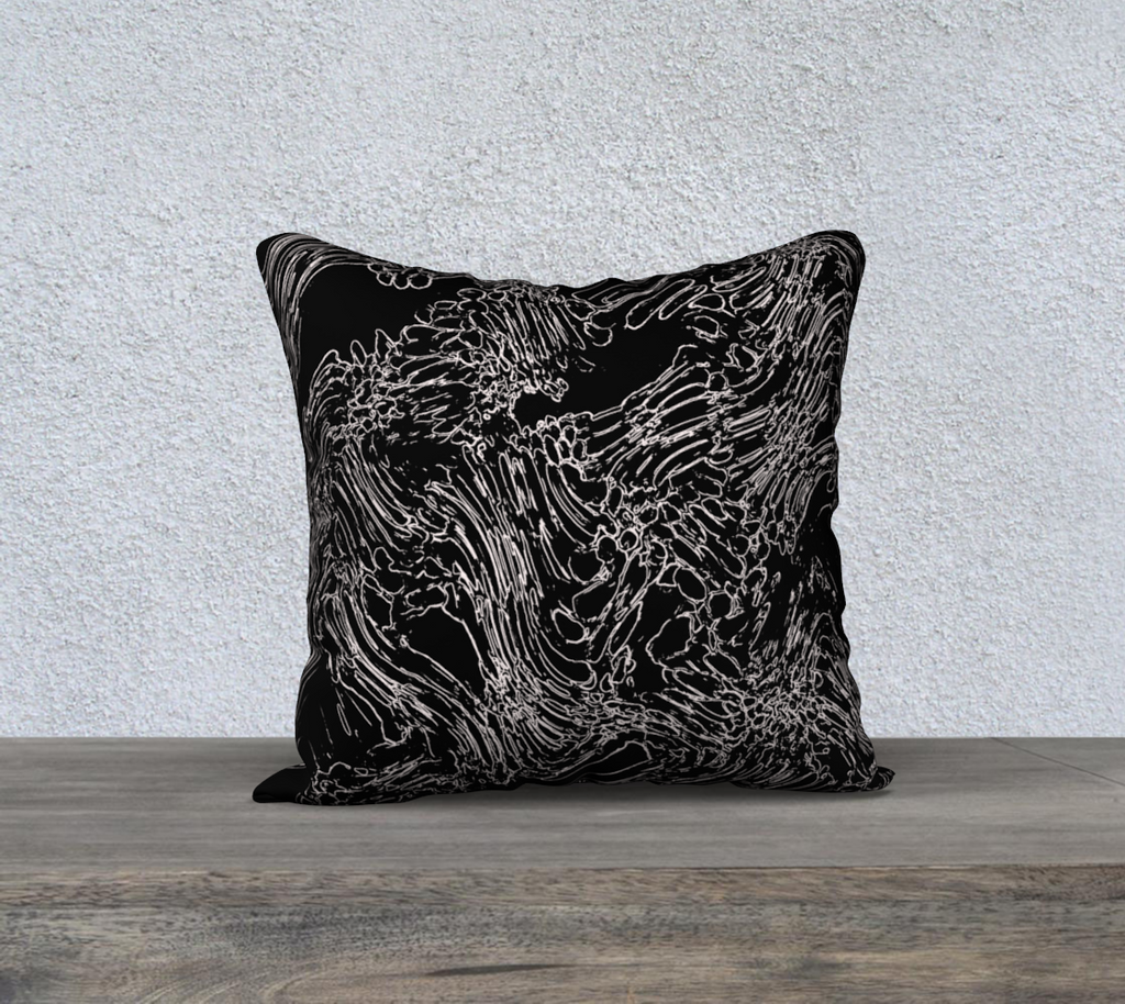 Galaxy Black & White - Contour 1 Cover - 18" x 18"